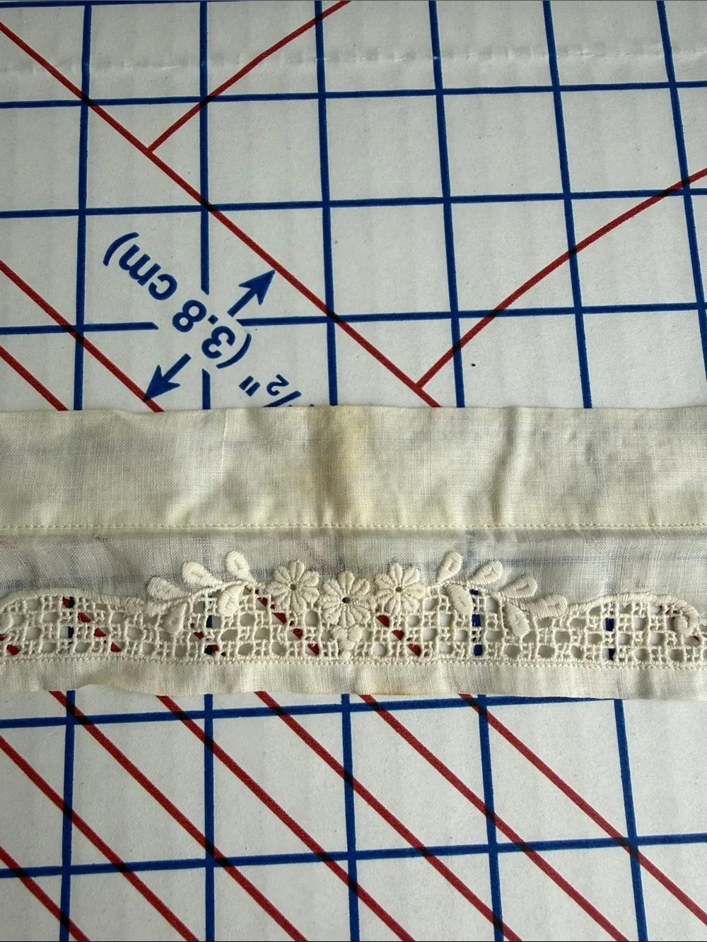 Antique Lace Whitework Trim Fragment Floral Heirloom Sewing 1910s-30s